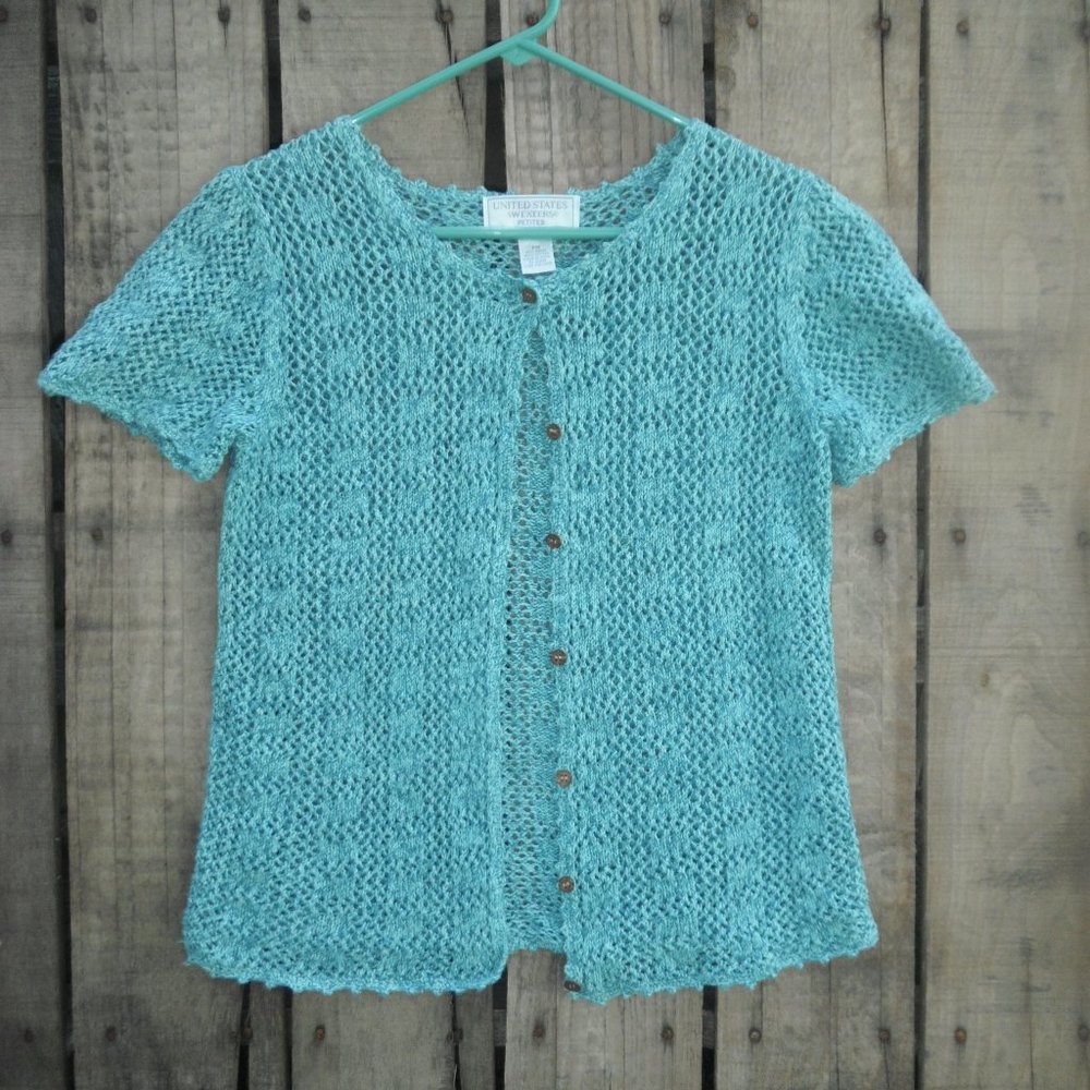 United States Sweaters Petites Turq. PM